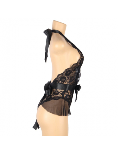 QUEEN LINGERIE - TEDDY BASSO IN PIZZO L/XL