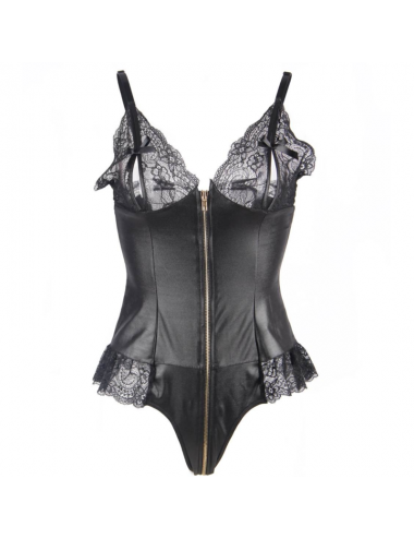 QUEEN LINGERIE PELLE CUCITURA TEDDDY S/M