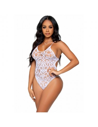 LEG AVENUE SEAMLESS PERCORSO IN PIZZO TEDDY - BIANCO