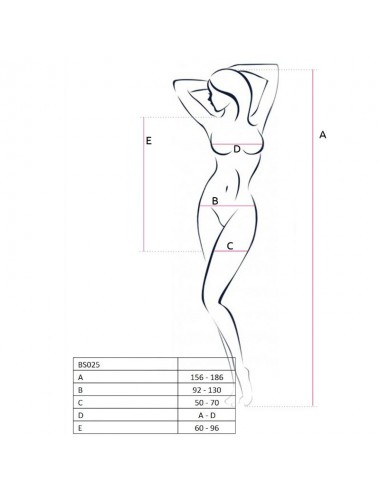 PASSION WOMAN BS025 ABITO BODYSTOCKING STILE BIANCO TAGLIA UNICA