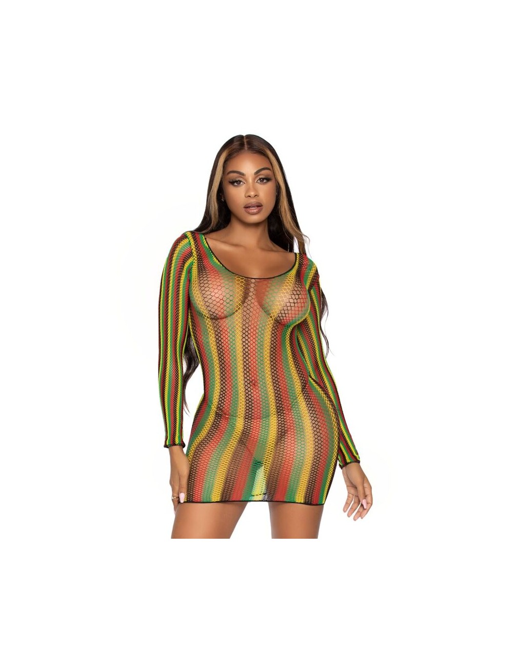 VESTITO MINI LEG AVENUE RASTA TAGLIA UNICA VESTITO MINI LEG AVENUE RASTA TAGLIA UNICA