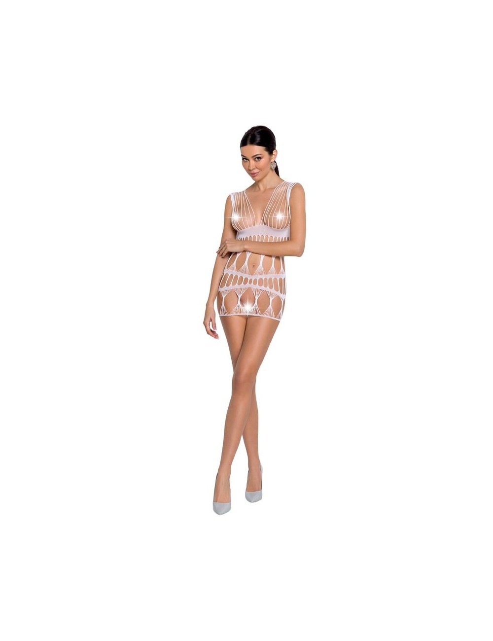 BODYSTOCKING PASSION WOMAN BS089 - TAGLIA UNICA BIANCO BODYSTOCKING PASSION WOMAN BS089 - TAGLIA UNICA BIANCO