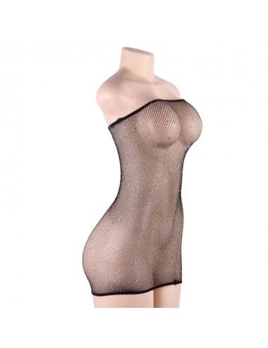 QUEEN LINGERIE - ABITO BODY A RETE CON DIAMANTI S/L