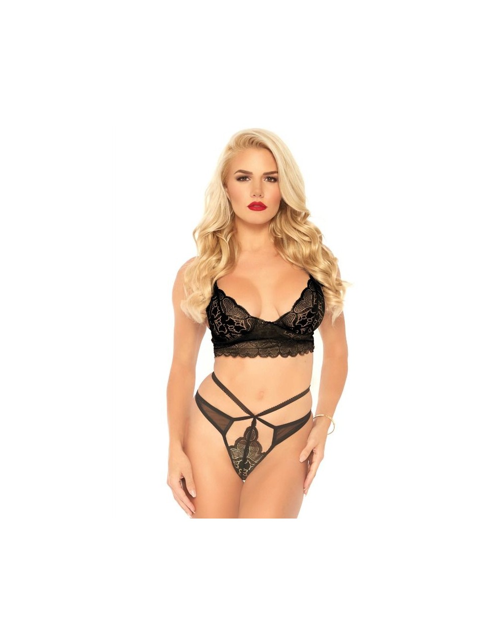 LEG AVENUE SET 2 PEZZI CON DOPPIO TIRANTA PERIZOMA S / M LEG AVENUE SET 2 PEZZI CON DOPPIO TIRANTA PERIZOMA S / M