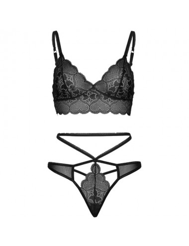 LEG AVENUE - SET 2 PEZZI STRAPPY TAGLIO G PERINGS S/M