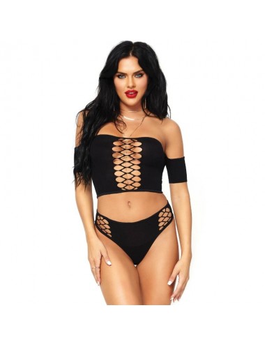 LEG AVENUE SET 2 PEZZI TOP E PERIZOMA TAGLIA UNICA