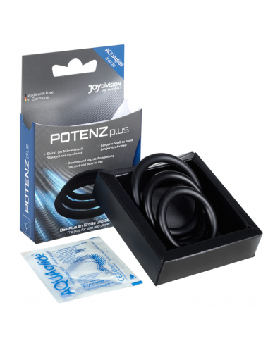 POTENZ PLUS SET 3 ANELLI NERO - S