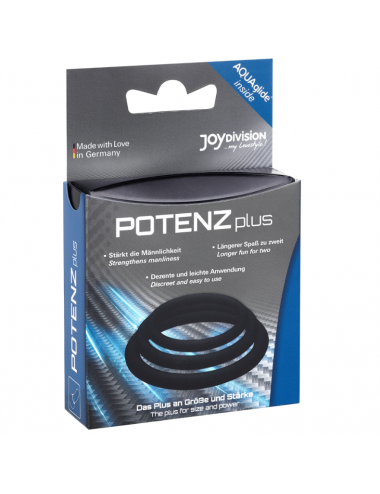 POTENZ PLUS SET 3 ANELLI NERO - S