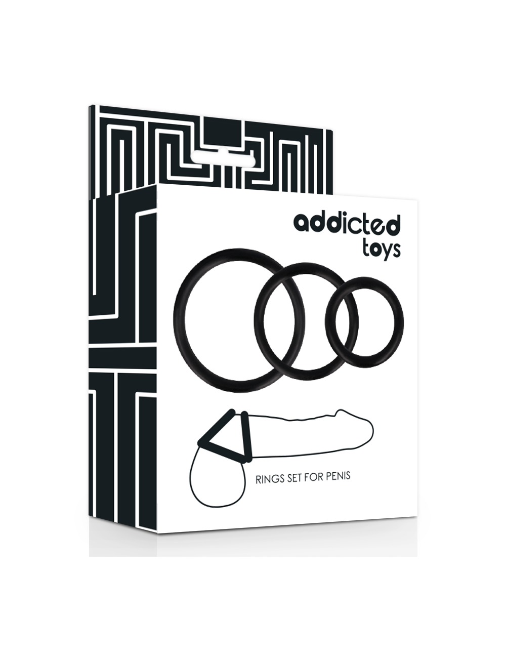 ADDICTED TOYS SET ANILLOS PENE NEGRO ADDICTED TOYS SET ANILLOS PENE NEGRO