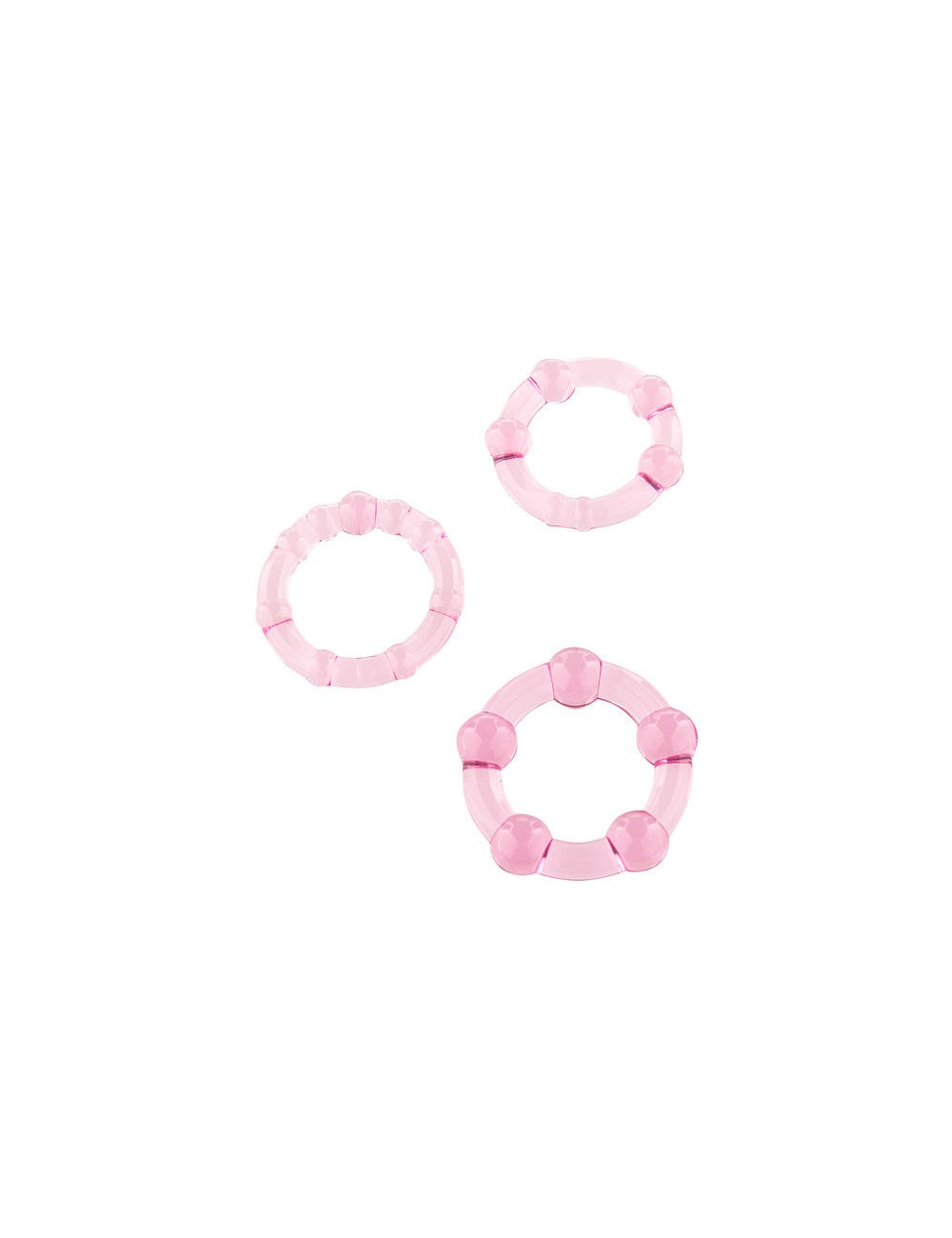 SEVENCREATIONS INSIEME DI TRE ANELLI DI PENE ROSA SEVENCREATIONS INSIEME DI TRE ANELLI DI PENE ROSA