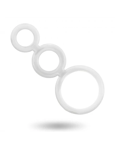 ADDICTED TOYS SET  ANILLOS PENE Y TESTICULOS CLEAR