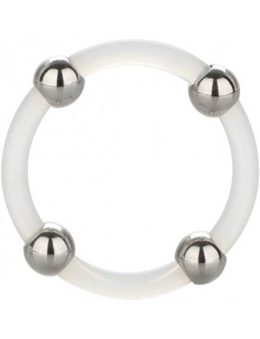 ANELLO IN SILICONE CON PERLINE IN ACCIAIO CALEX L