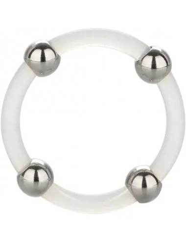 ANELLO IN SILICONE CON PERLINE IN ACCIAIO CALEX L