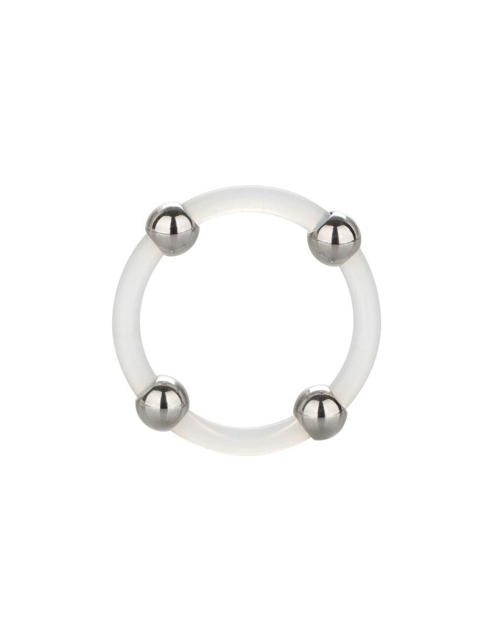 ANELLO IN SILICONE CON PERLINE IN ACCIAIO CALEX L ANELLO IN SILICONE CON PERLINE IN ACCIAIO CALEX L