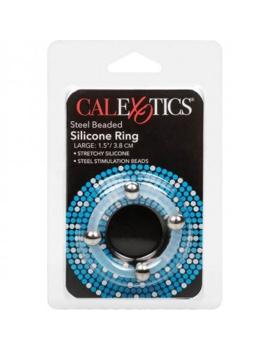 ANELLO IN SILICONE CON PERLINE IN ACCIAIO CALEX L