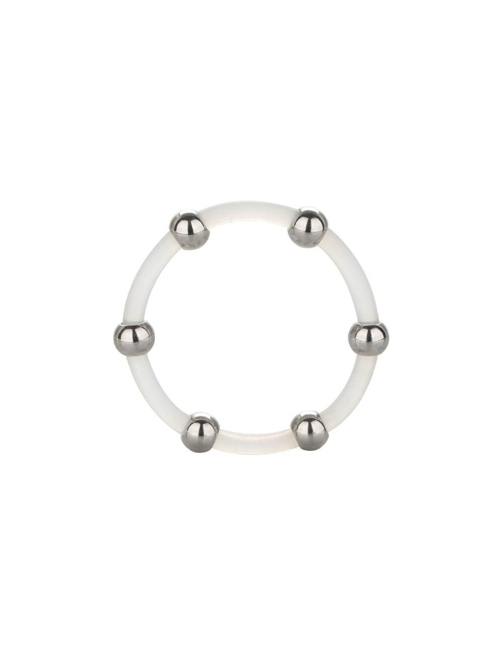 ANELLO IN SILICONE CON PERLINE IN ACCIAIO CALEX XL