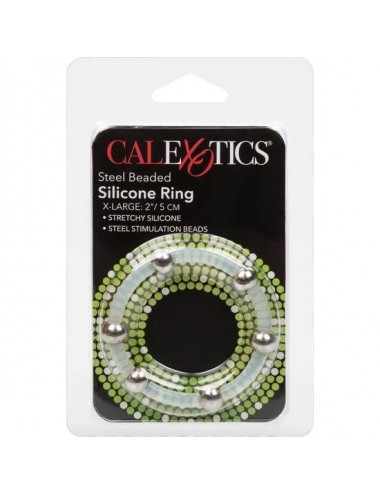 ANELLO IN SILICONE CON PERLINE IN ACCIAIO CALEX XL