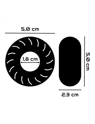 ANELLO SUPER FLESSIBILE RESISTENTE ALIMENTAZIONE 5CM PR08 NERO