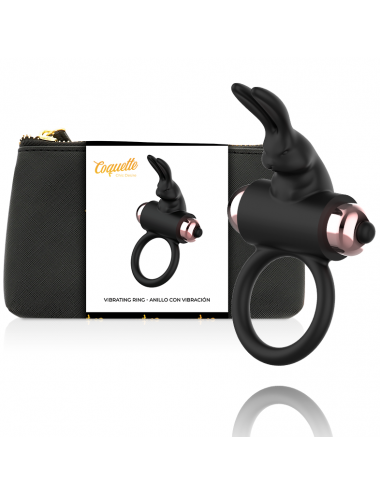 ANELLO DA CAZZO COQUETTE CHIC DESIRE CON VIBRATORE NERO/ORO