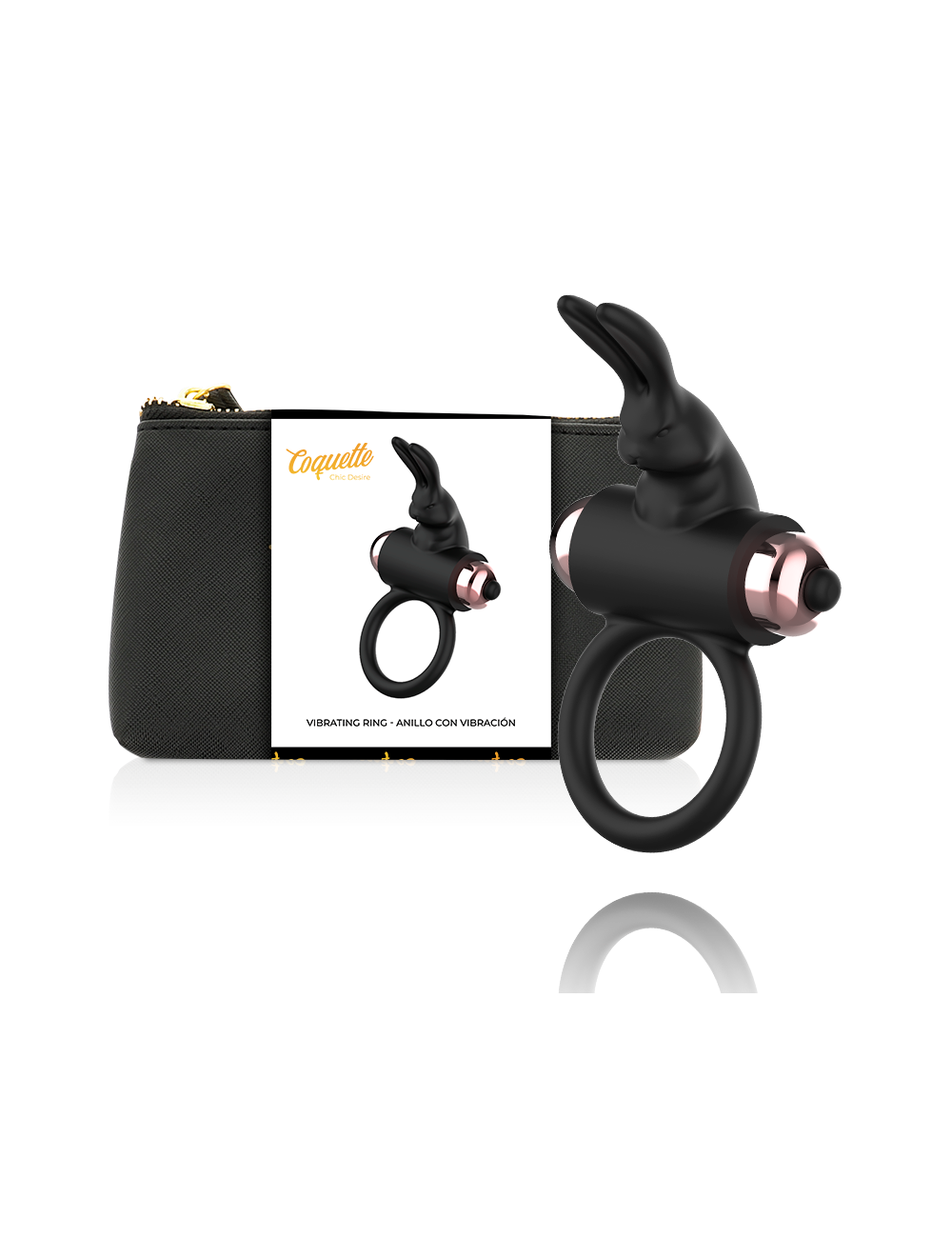 ANELLO DA CAZZO COQUETTE CHIC DESIRE CON VIBRATORE NERO/ORO