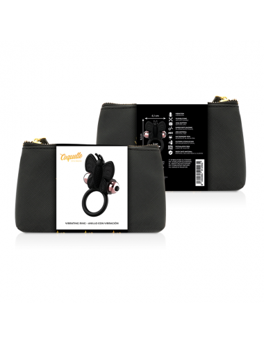 ANELLO CAZZO COQUETTE CHIC DESIRE FARFALLA CON VIBRATORE NERO/ORO