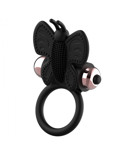 ANELLO CAZZO COQUETTE CHIC DESIRE FARFALLA CON VIBRATORE NERO/ORO
