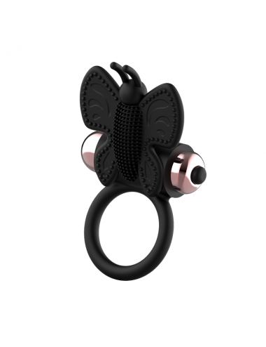 ANELLO CAZZO COQUETTE CHIC DESIRE FARFALLA CON VIBRATORE NERO/ORO