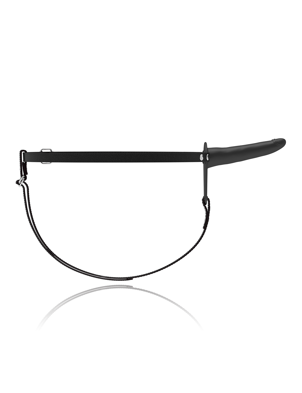 FETISH SUBMISSIVE ARNÉS SILICONA NEGRO 15CM