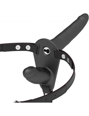FETISH SUBMISSIVE ARNÉS DOBLE PENETRACIÓN VIBRADOR NEGRO
