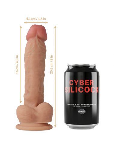 CYBER SILICOCK STRAP-ON MAGNUS SILICONE LIQUIDO CON 3 ANELLI FREE