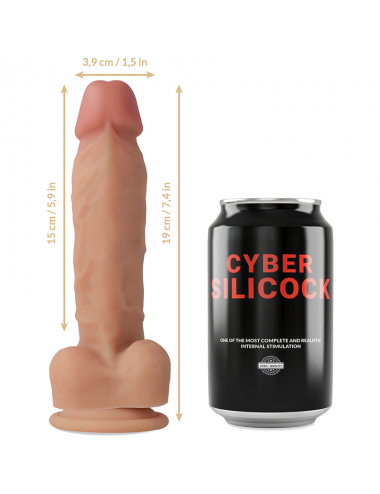 CYBER SILICOCK STRAP-ON SILICONE LIQUIDO OLIVER CON 3 ANELLI FREE