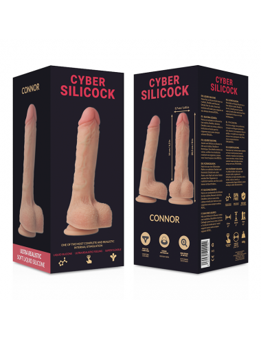 CYBER SILICOCK STRAP-ON CONNOR SILICONE LIQUIDO CON 3 ANELLI FREE