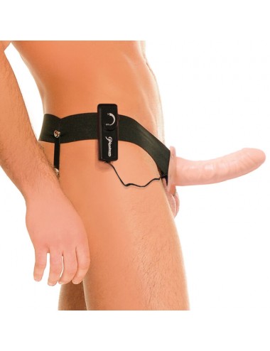 FETISH HOLLOW VIBRATOR HARNESS PER LUI E LEI NATURALE 14CM