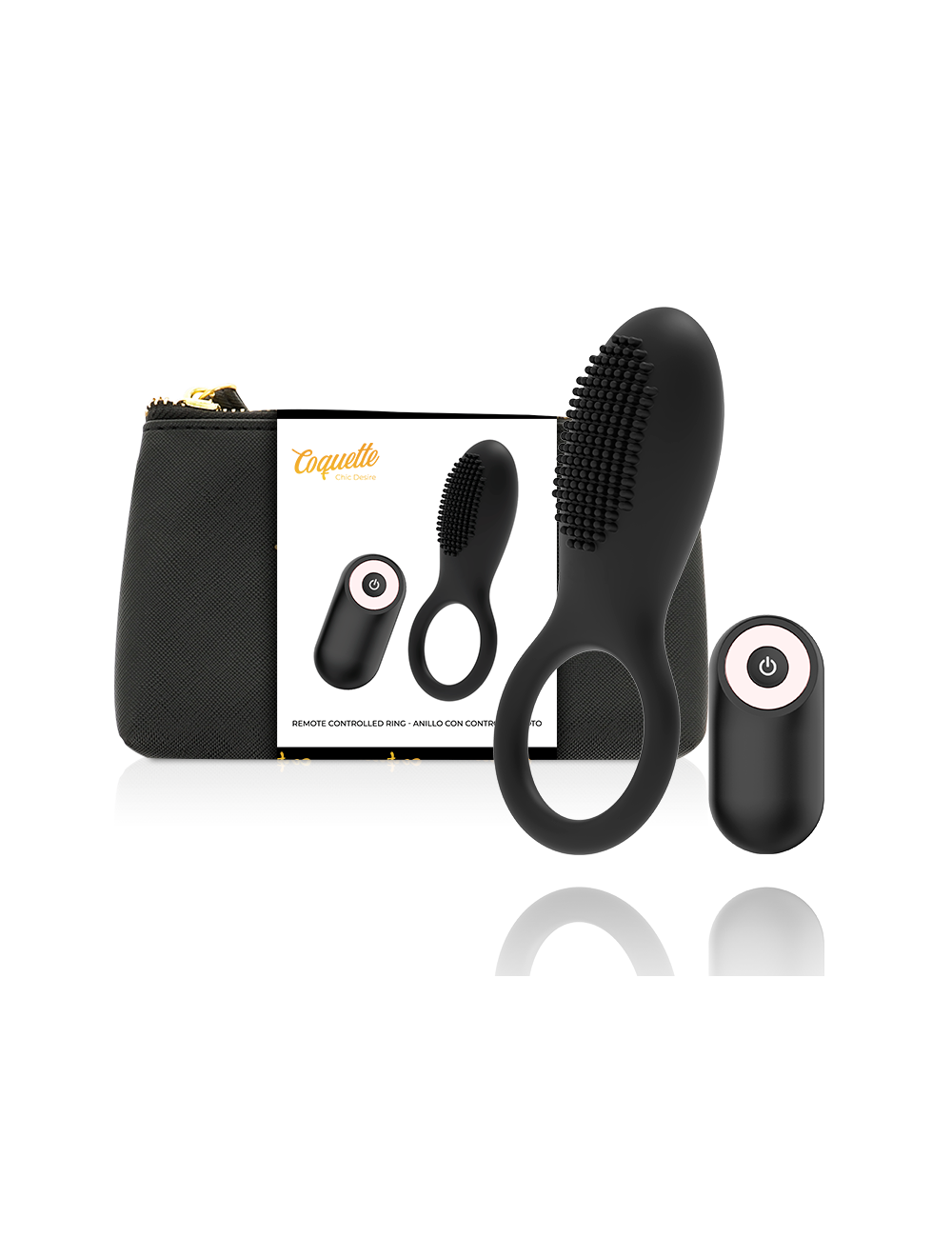 COQUETTE CHIC DESIRE COCK RING TELECOMANDO RICARICABILE NERO/ORO COQUETTE CHIC DESIRE COCK RING TELECOMANDO RICARICABILE NERO/ORO