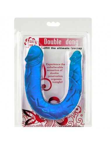 BAILE DOUBLE DONG DILDO DOBLE AZUL