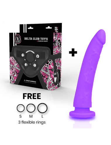 DELTA CLUB TOYS ARNES + DONG SILICONE VIOLA 20 X 4 CM