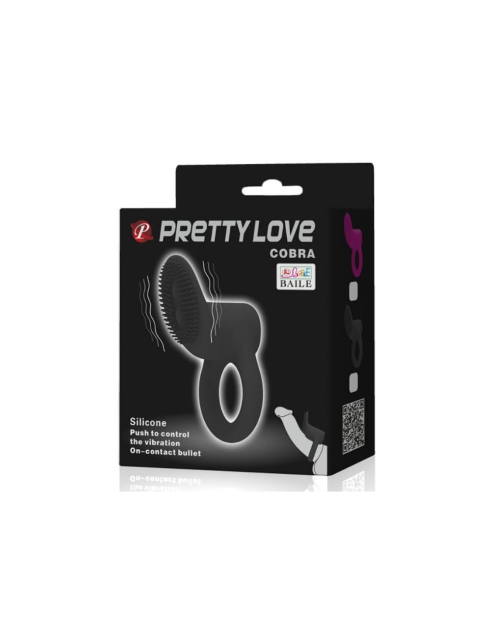ANILLO VIBRADOR COBRA DE PRETTY LOVE - NEGRO ANILLO VIBRADOR COBRA DE PRETTY LOVE - NEGRO