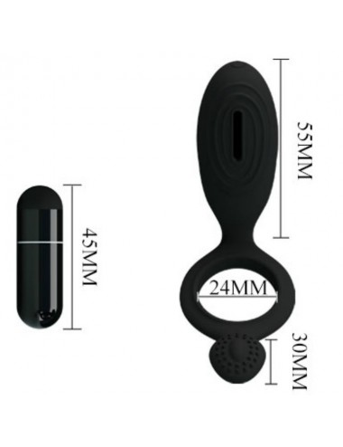PRETTY LOVE ANILLO VIBRADOR CON ESTIMULADOR ETHEL