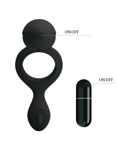PRETTY LOVE ANILLO VIBRADOR CON ESTIMULADOR ETHEL