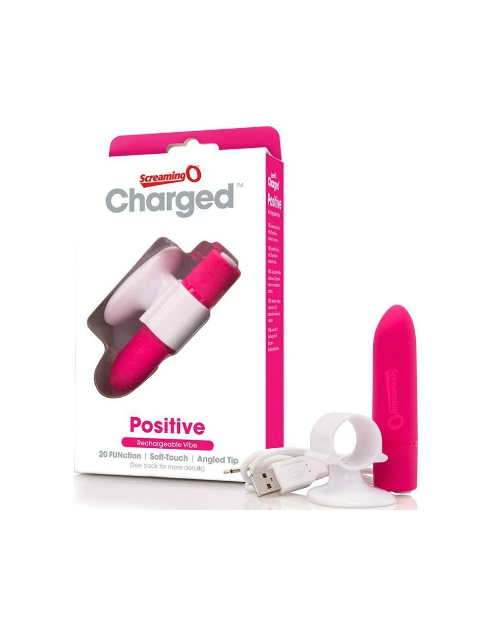 MASSAGGIATORE SCREAMING O RICARICABILE - POSITIVO - ROSA