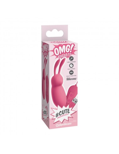 OMG CUTE RABBIT POTENTE VIBRATORE ROSA USB