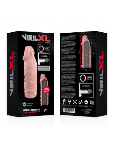 VIRILXL EXTENSION DE PENE LIQUID SILICONE V5 NATURAL