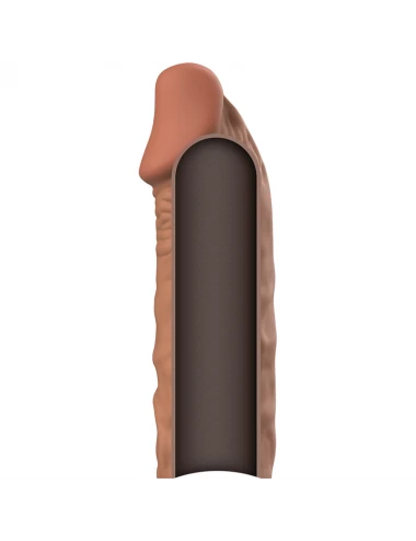 VIRILXL EXTENSION DE PENE LIQUID SILICONE V5 MARRON