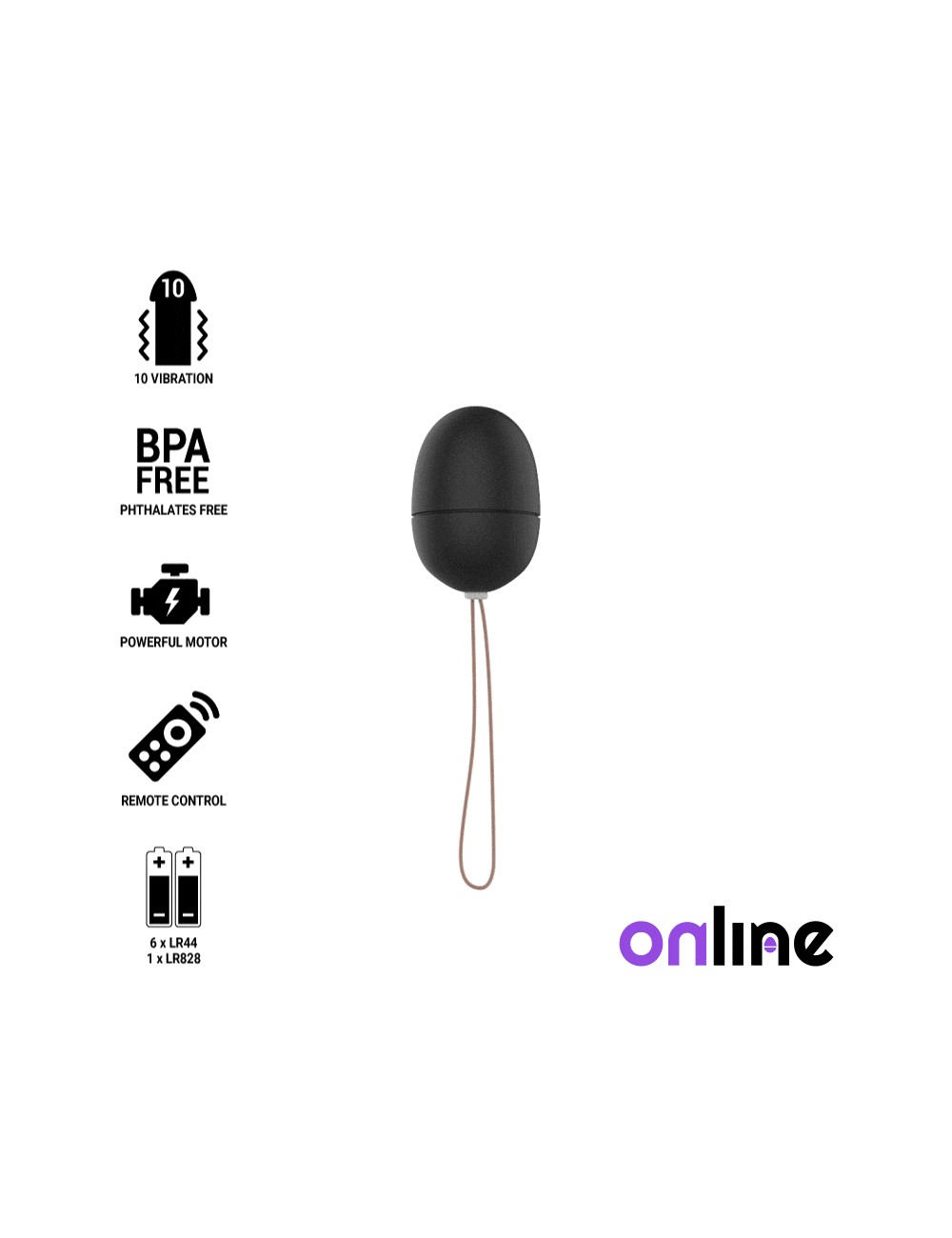 TELECOMANDO ONLINE UOVO VIBRANTE S- NERO TELECOMANDO ONLINE UOVO VIBRANTE S- NERO