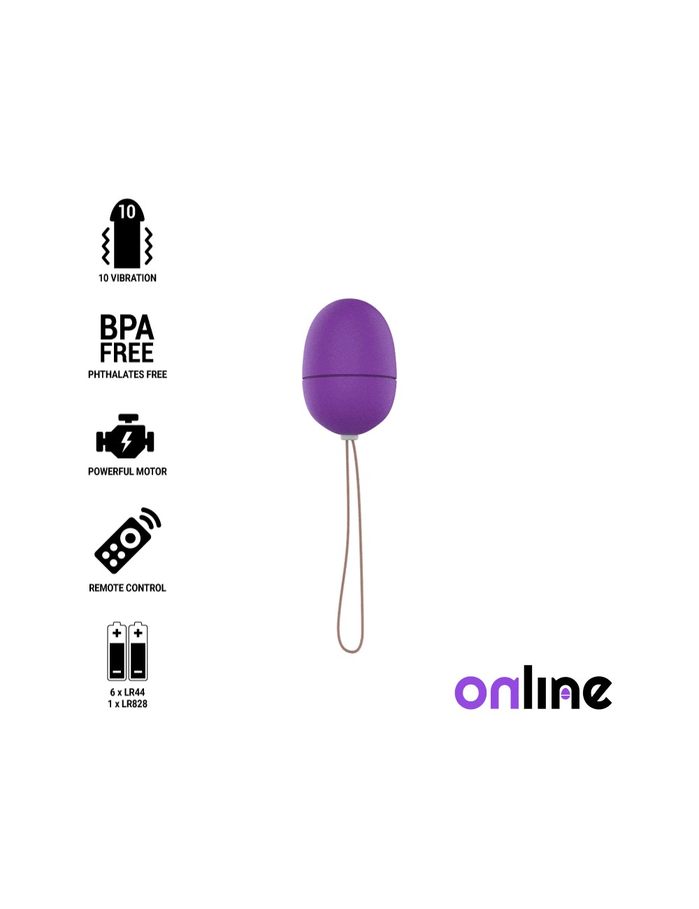 TELECOMANDO ONLINE UOVO VIBRANTE S - VIOLA
