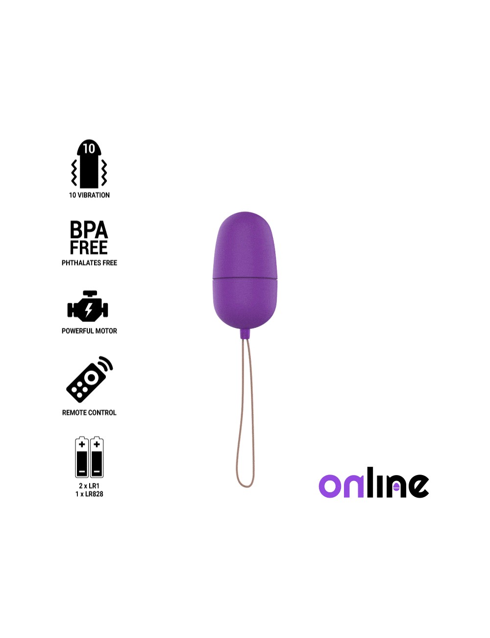 TELECOMANDO ONLINE UOVO VIBRANTE M - VIOLA TELECOMANDO ONLINE UOVO VIBRANTE M - VIOLA
