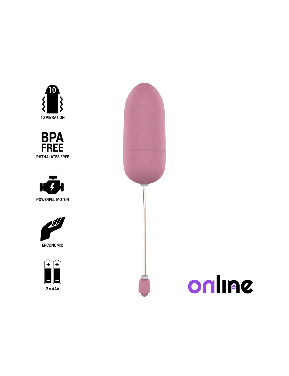 ONLINE UOVO VIBRANTE IMPERMEABILE - ROSA