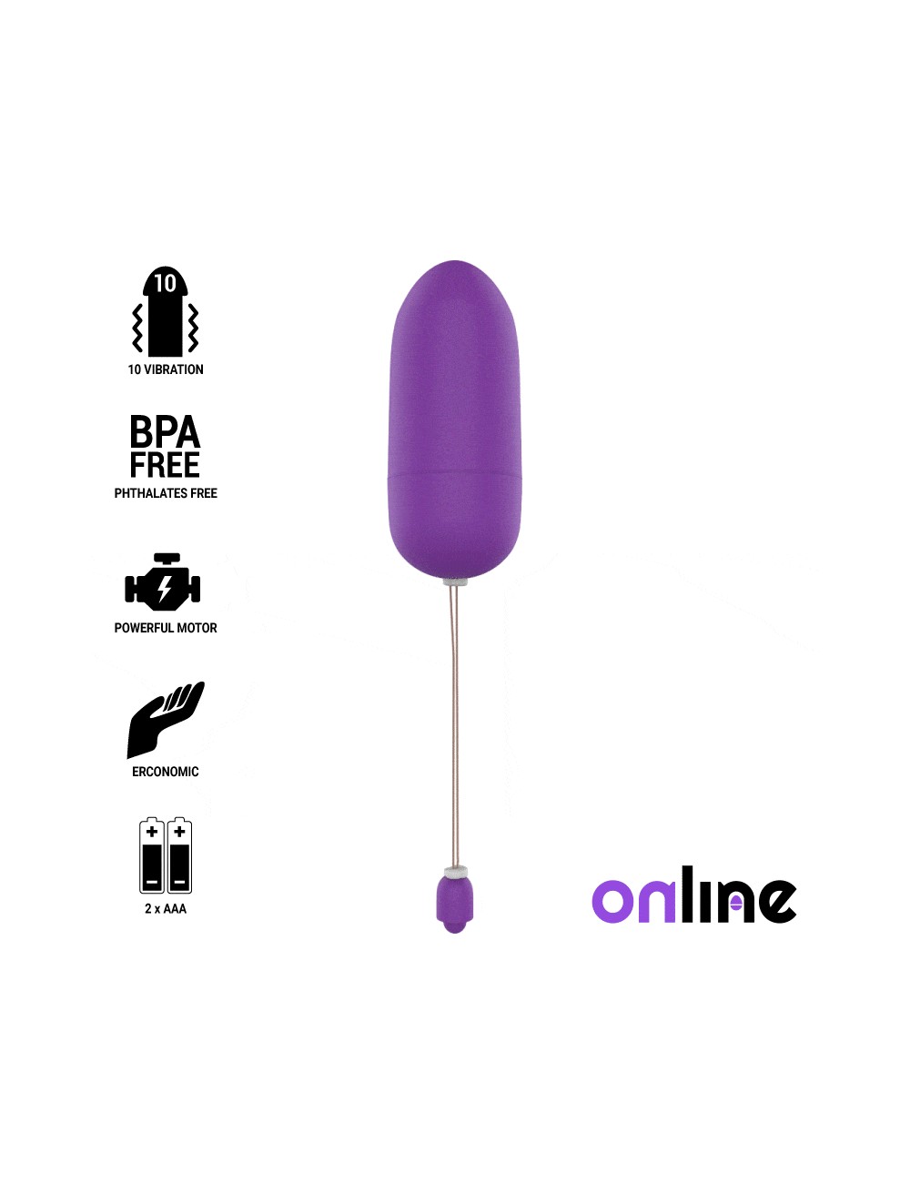 ONLINE UOVO VIBRANTE IMPERMEABILE - VIOLA ONLINE UOVO VIBRANTE IMPERMEABILE - VIOLA