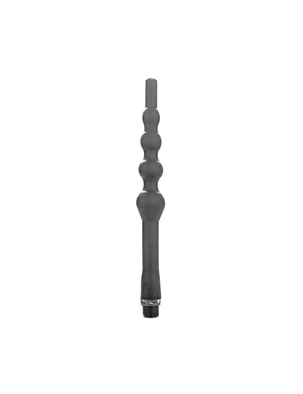 DOCCIA ANALE IN SILICONE CON PERLINE TUTTO NERO 27CM DOCCIA ANALE IN SILICONE CON PERLINE TUTTO NERO 27CM