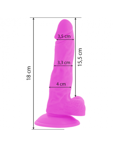 DIVERSIA DILDO VIBRANTE FLESSIBILE 18 CM - VIOLA